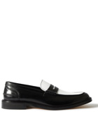 VINNY'S - Uptownee Colour-Block Leather Penny Loafers - Black - EU 41