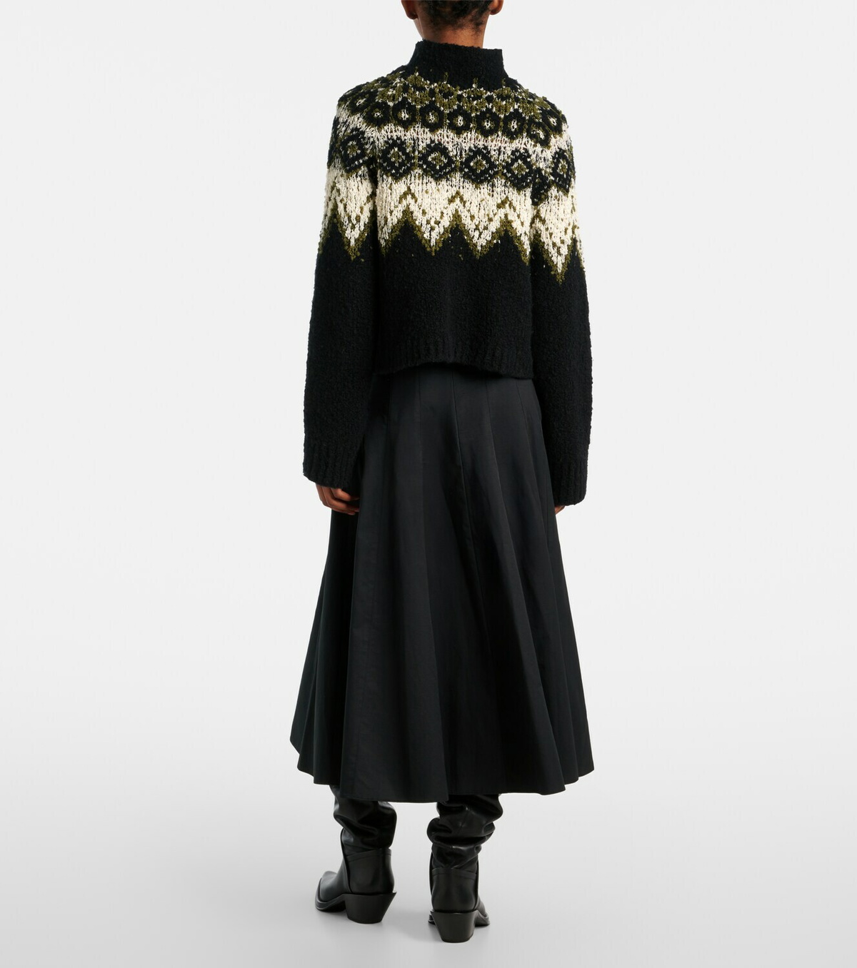 Proenza Schouler Lizzy fair isle cotton turtleneck sweater