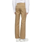 System Beige Herringbone Stripe Trousers