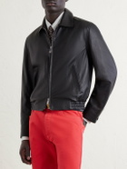 Versace - Leather Blouson Jacket - Black