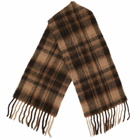 Foret Men's Airy Wool Scarf in Brown Check