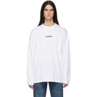 Vetements White Logo Long Sleeve T-Shirt