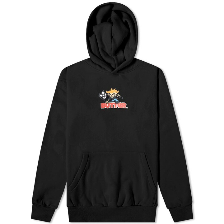 Photo: Butter Goods Men's Racing Logo Hoody in Black