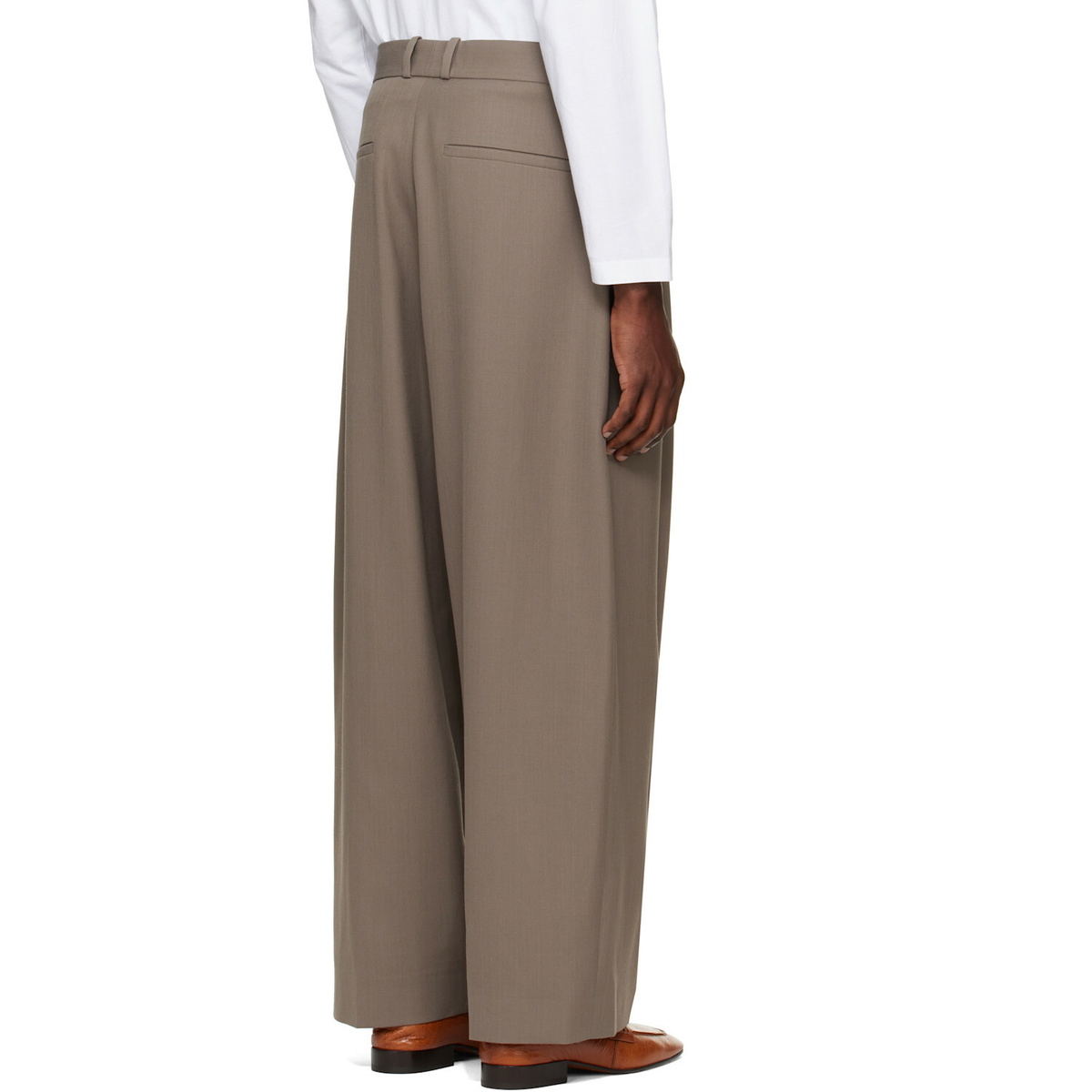 Studio Nicholson Taupe Line Tailored Trousers