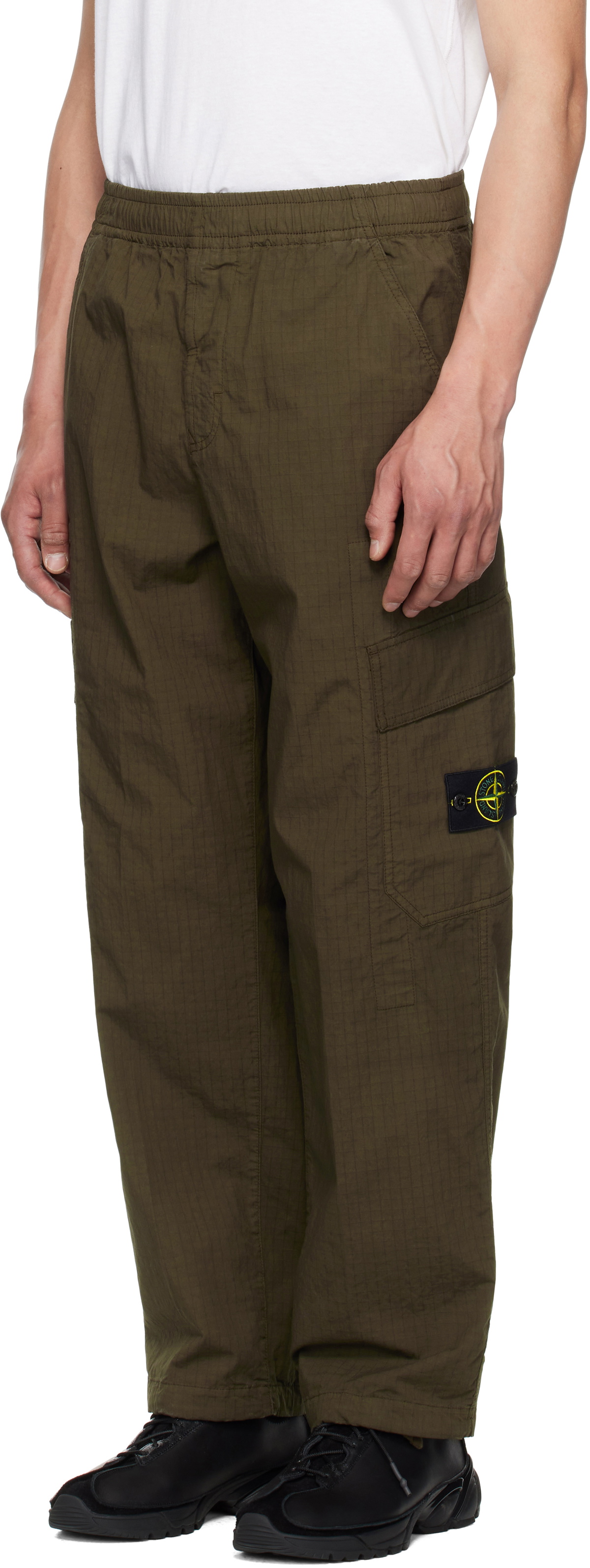 Stone Island Khaki Mil-Spec Stretch Ripstop Cargo Pants