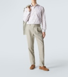 Kiton Striped cotton poplin shirt