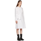 Roberts | Wood White Peplum Armour Wrap Dress