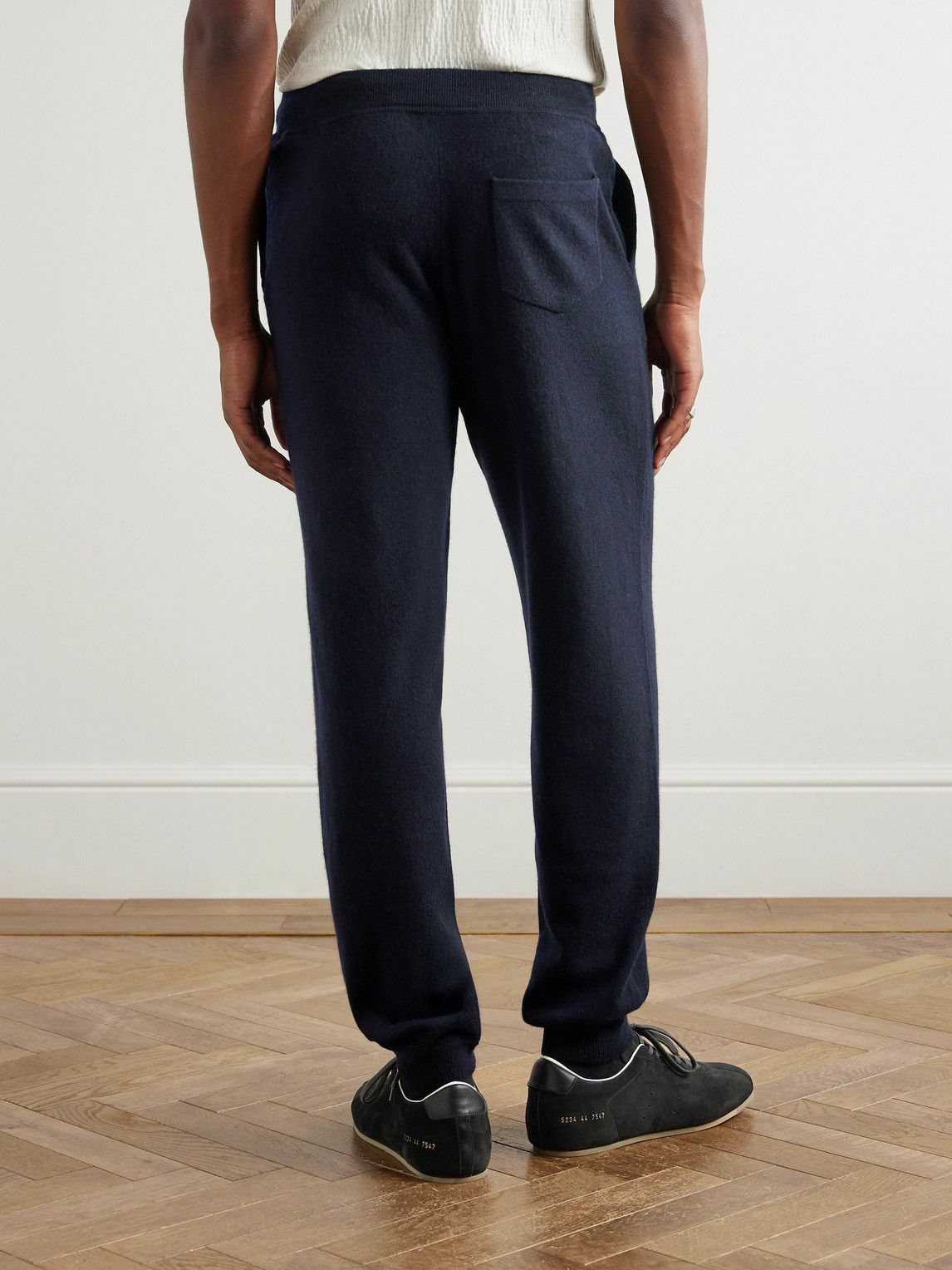 Allude - Tapered Wool and Cashmere-Blend Sweatpants - Blue