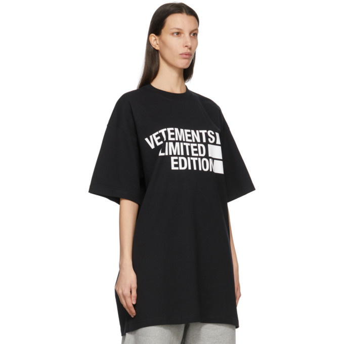 VETEMENTS Black Limited Edition Logo T-Shirt Vetements