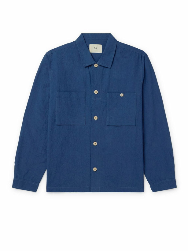 Photo: Folk - Cotton Overshirt - Blue
