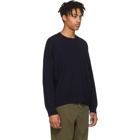 AMI Alexandre Mattiussi Navy Oversized Sweater