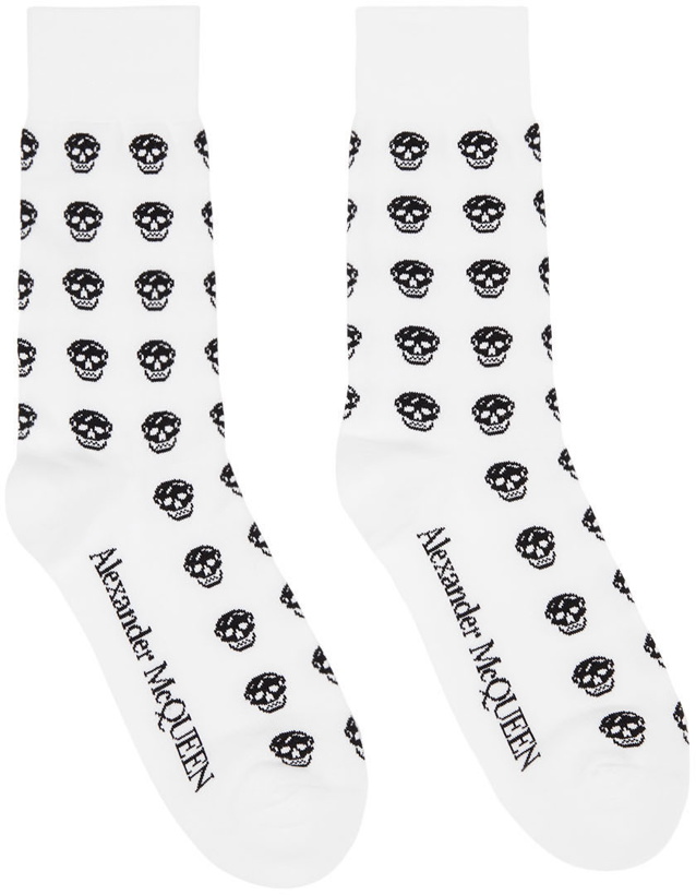 Photo: Alexander McQueen White & Black Skull Socks
