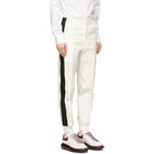 Alexander McQueen White Cotton Stripe Trousers