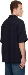 WOOYOUNGMI Navy Tweed Polo