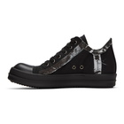 Rick Owens Drkshdw Black Graphic Trim Low Sneakers