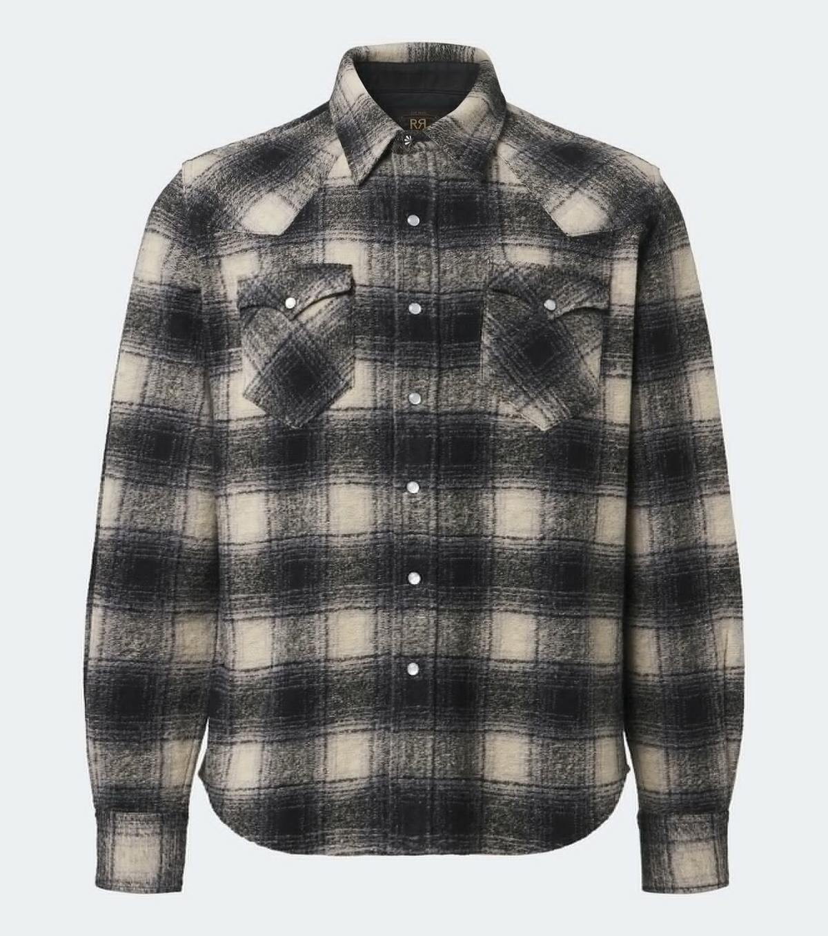 RRL Plaid wool-blend flannel shirt