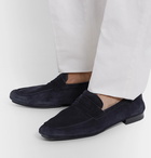 TOM FORD - Berrick Suede Penny Loafers - Blue