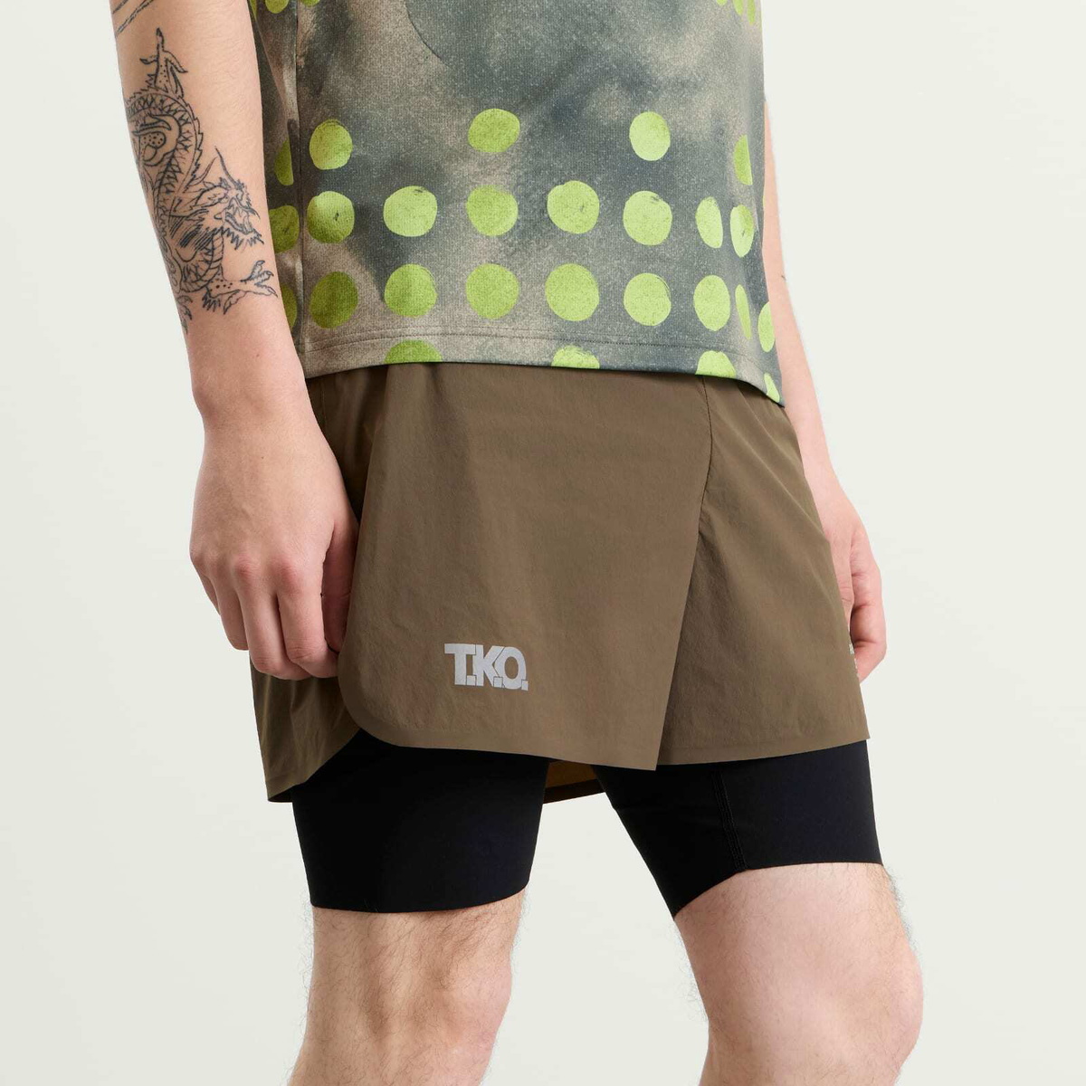 Pas Normal Studios Men's T.K.O. Balance 2-in-1 Shorts in Dark Stone