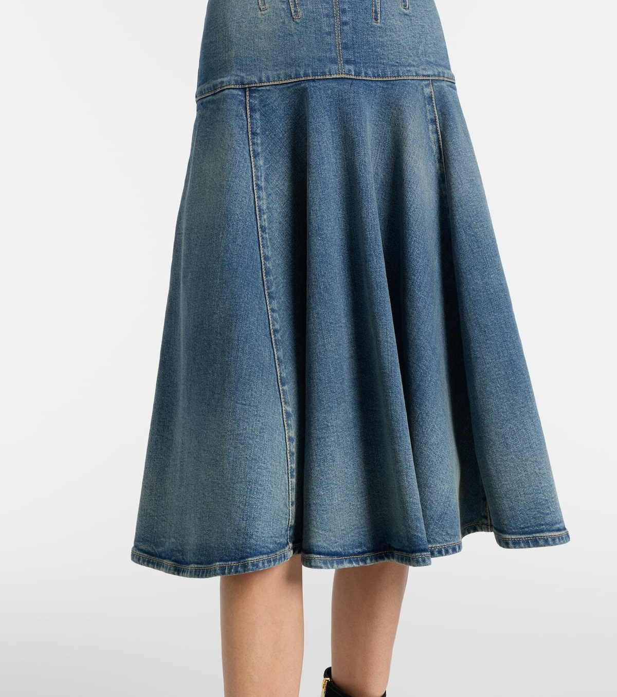 McQueen Denim midi dress