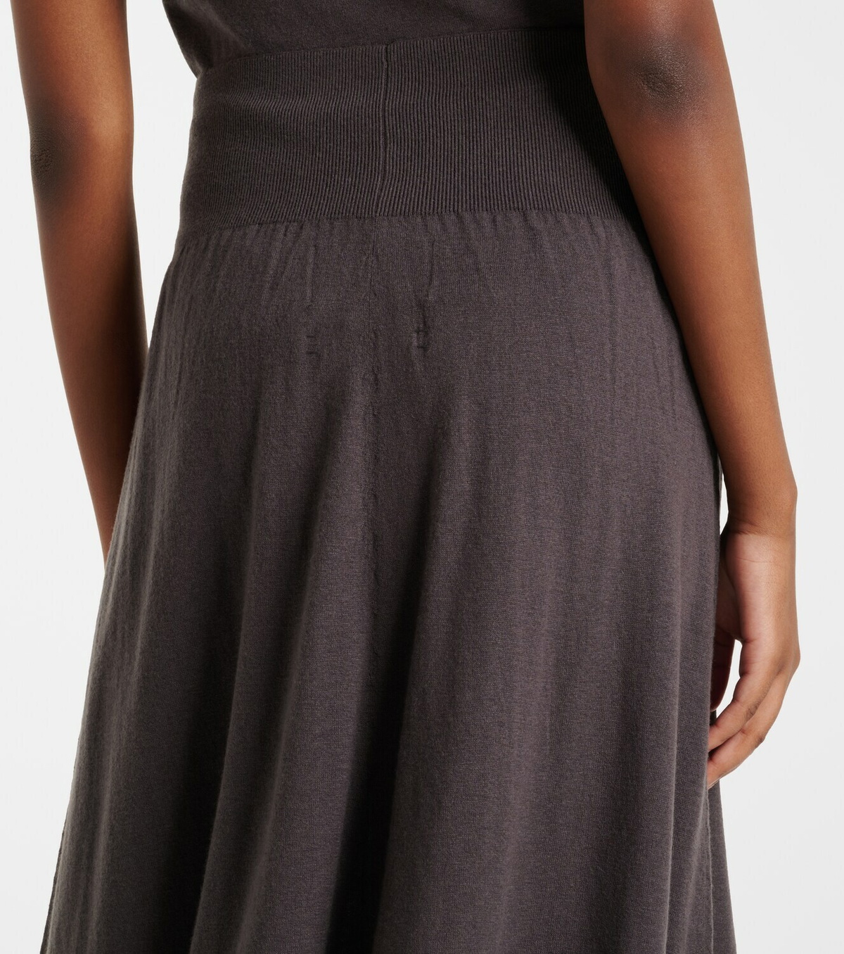 Extreme Cashmere N°470 Seduce wool and cashmere midi skirt