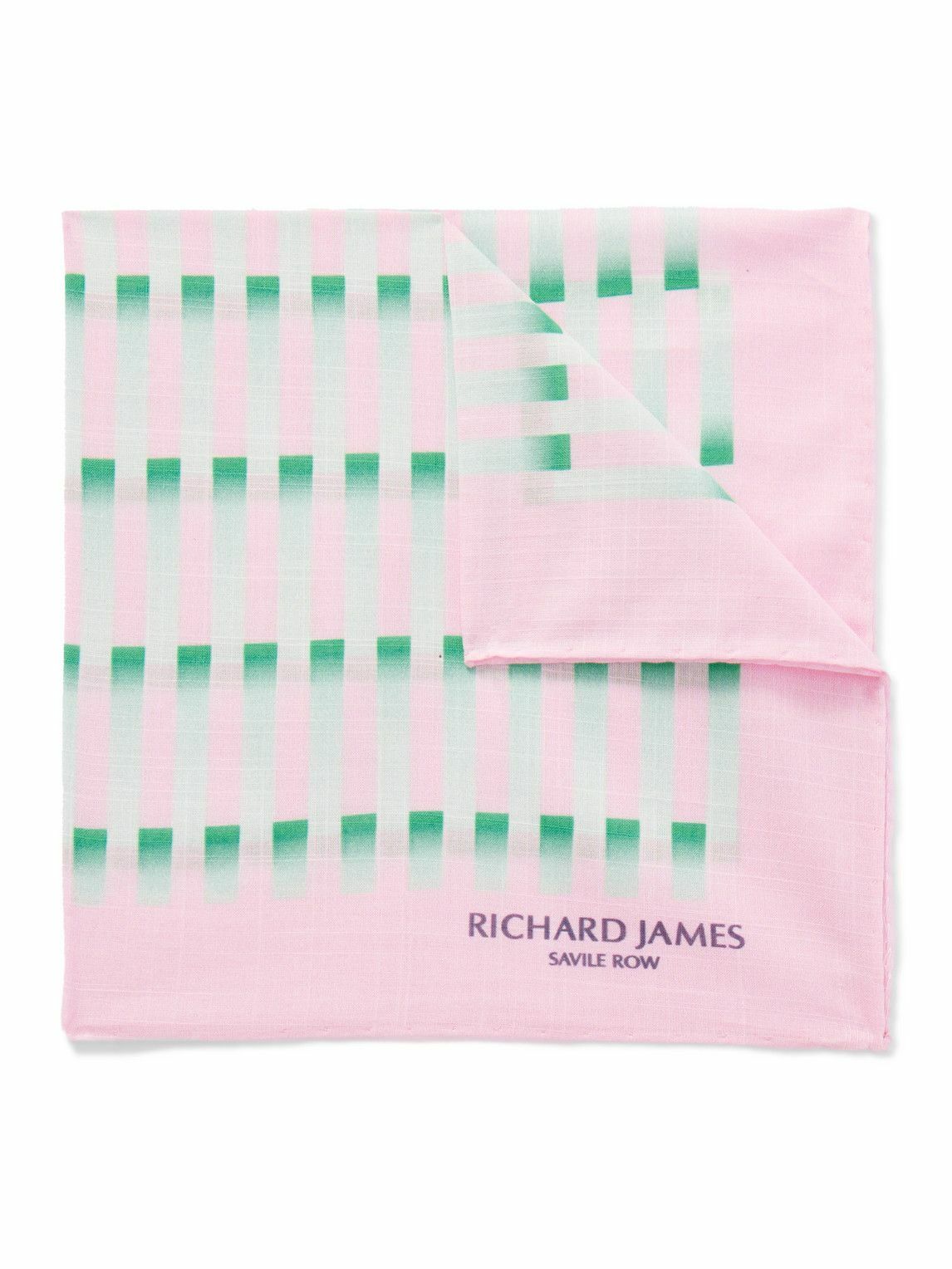 Richard James - Striped Cotton-Voile Pocket Square