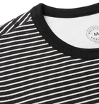 Belstaff - Gurnard Striped Brushed-Cotton Jersey T-Shirt - Black