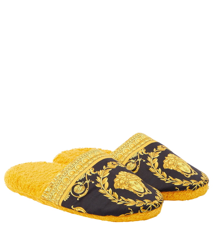 Photo: Versace Home I Love Baroque cotton slippers