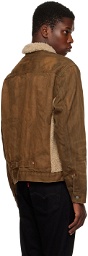 RRL Brown Paneled Denim Jacket