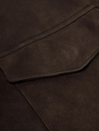 The Row - Bento Panelled Shearling Shirt Jacket - Brown