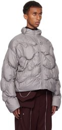 A. A. Spectrum Gray Pileus Down Jacket