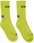 VETEMENTS Yellow Logo Socks
