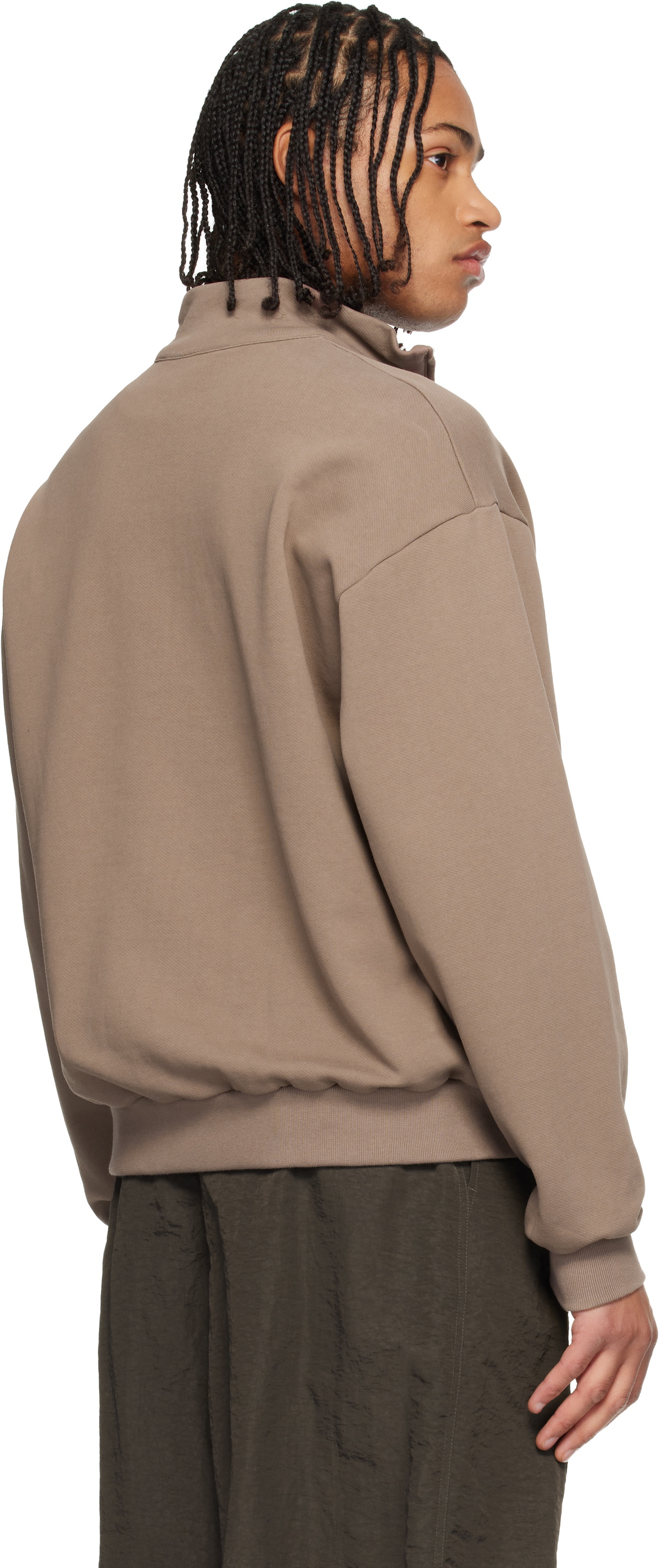 LE17SEPTEMBRE Brown Half-Zip Sweatshirt
