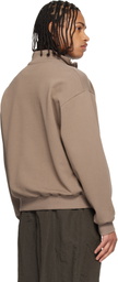 LE17SEPTEMBRE Brown Half-Zip Sweatshirt