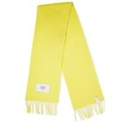 Maison Kitsuné Women's Baby Alpaca Plain Scarf in Lemon
