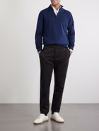 Zegna - Straight-Leg Honeycomb-Knit Cotton, Wool and Silk-Blend Sweatpants - Brown