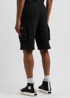 Balmain Logo-embroidered Cotton Cargo Shorts Black