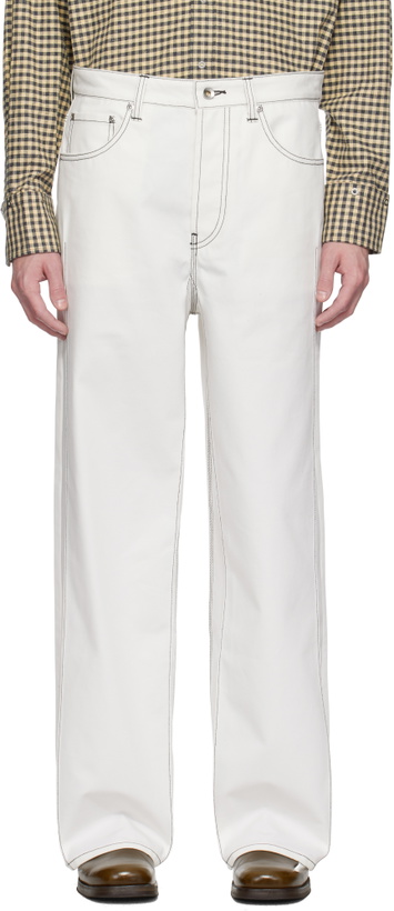 Photo: Karmuel Young White Cuboid Wide Jeans