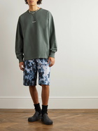 Acne Studios - Logo-Print Cotton-Jersey Sweatshirt - Green