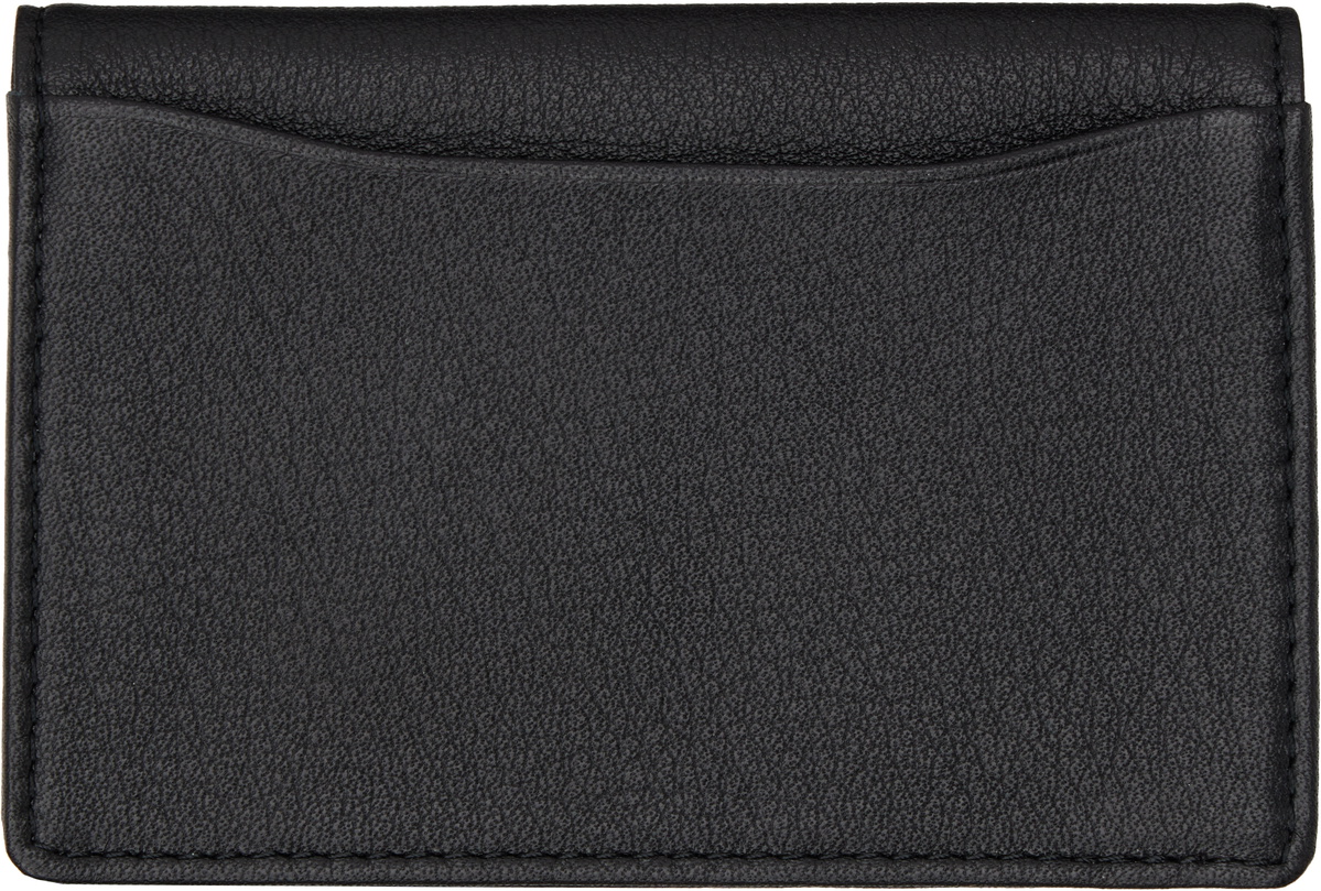 YOHJI YAMAMOTO Black Leather Card Holder
