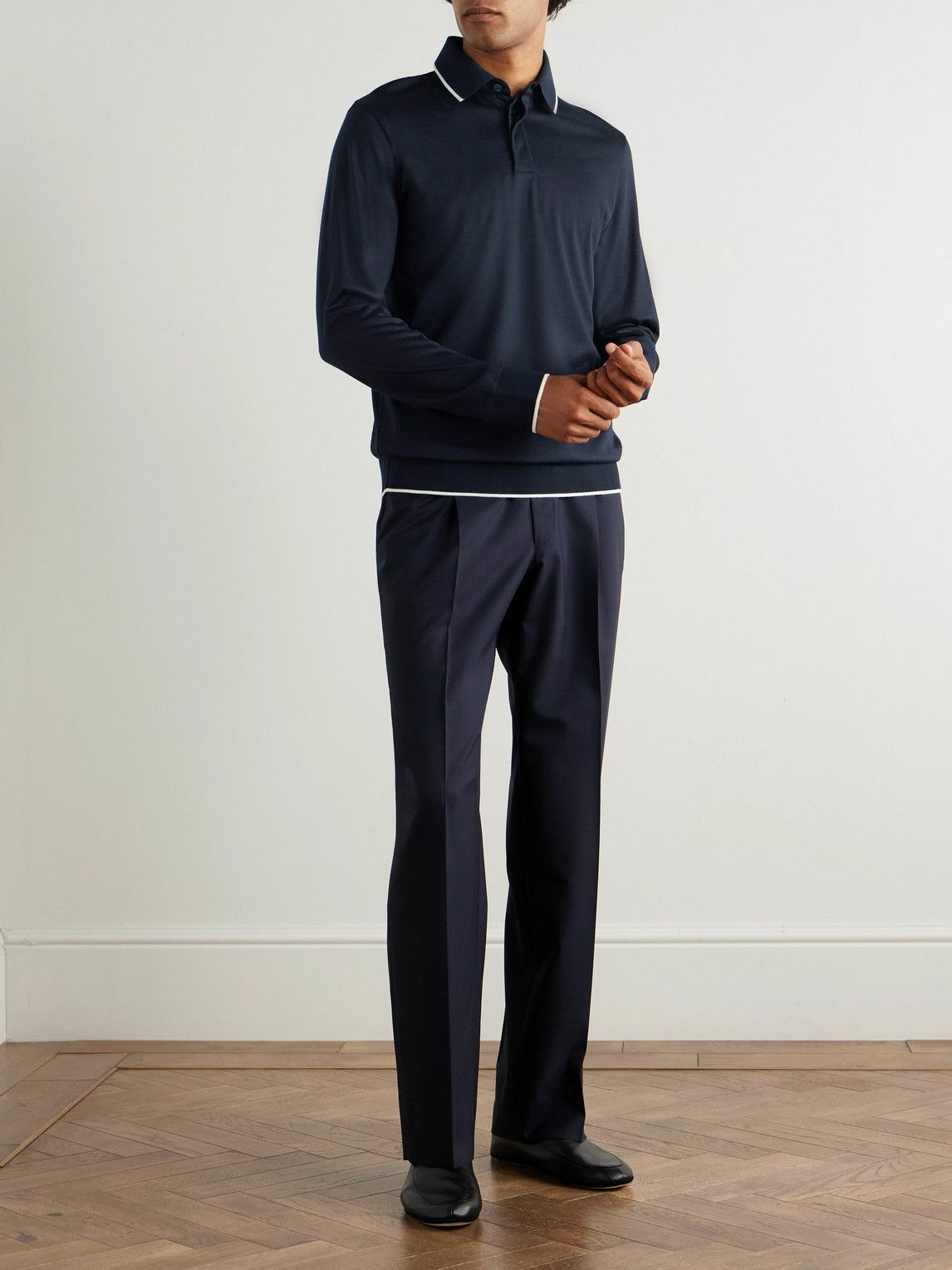 Loro Piana - Wish® Wool Polo Shirt - Blue