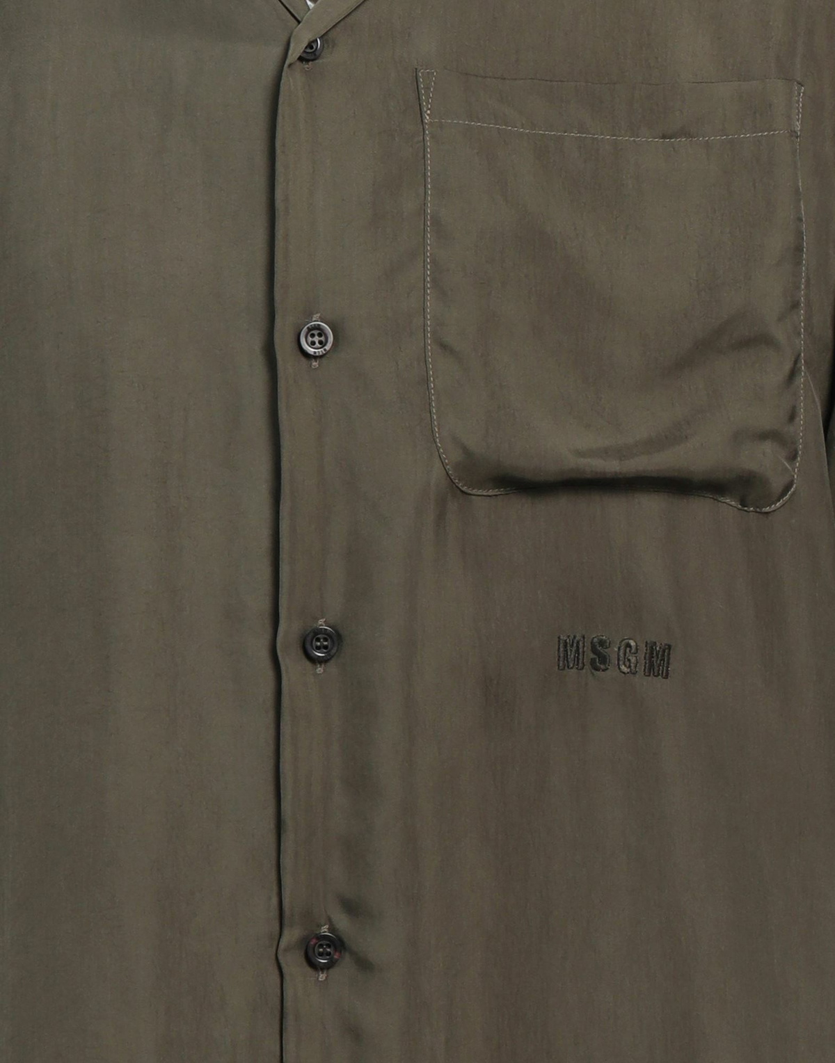 Msgm Mens Shirt Military in Green