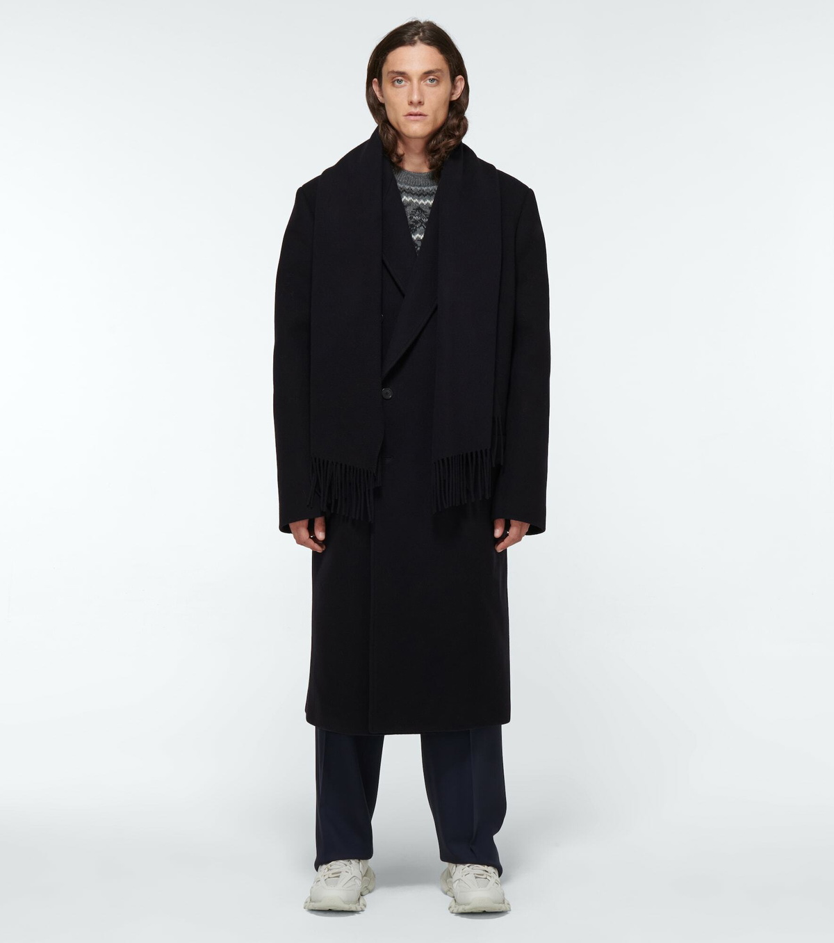 Balenciaga - Wool-blend headscarf coat Balenciaga