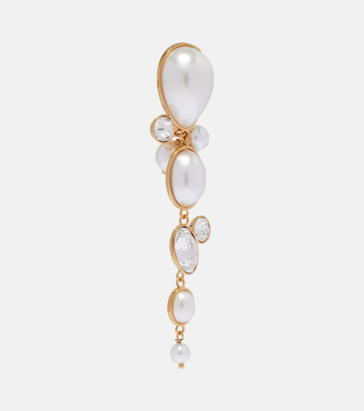 Oscar de la Renta Embellished clip-on earrings