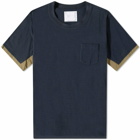 Sacai Men's Sport Mix T-Shirt in Navy