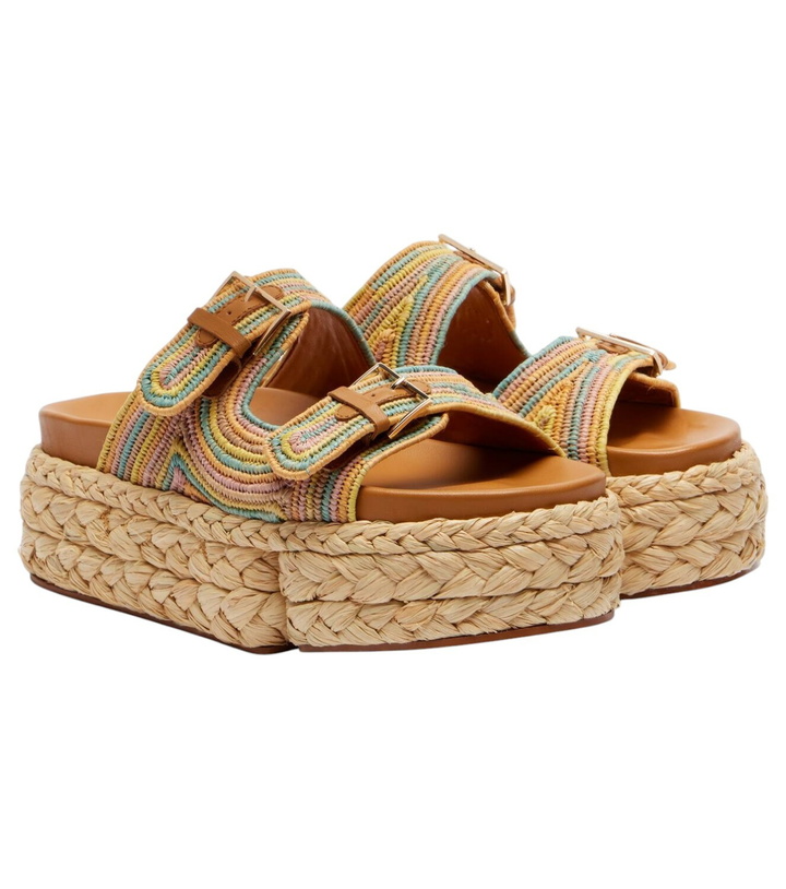 Photo: Clergerie Quinie raffia platform slides
