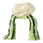 Ottolinger SSENSE Exclusive Green and Beige Legs Candle Holder