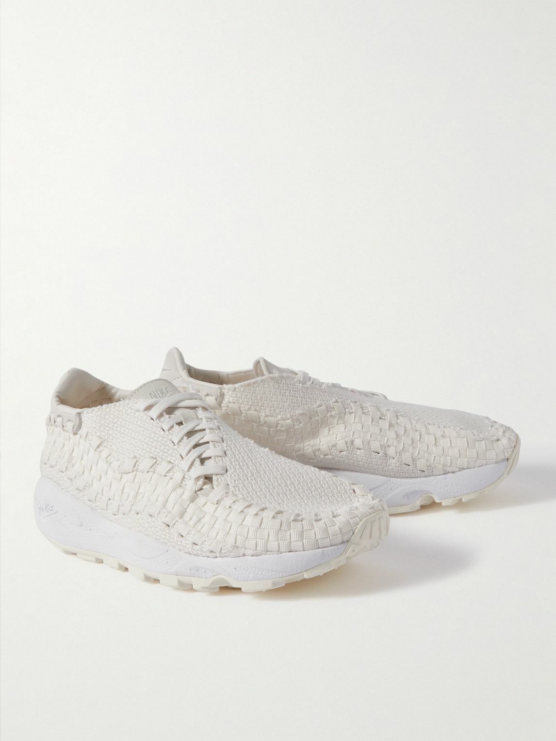 NIKE★Air Footscape suede and woven low-top trainers Nike - Air Footscape Suede-Trimmed Woven Webbing and Mesh