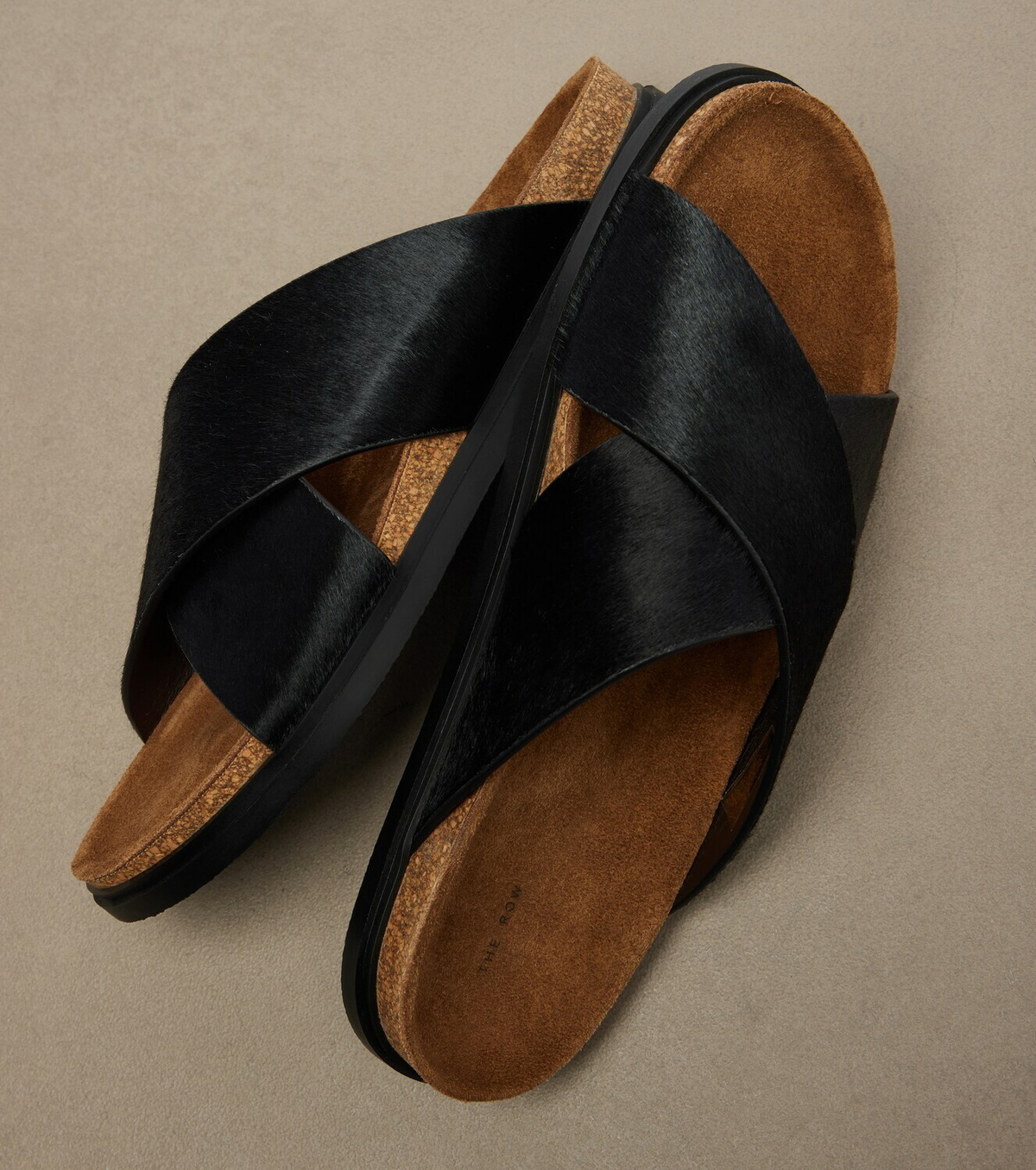 The Row Cross calf hair sandals