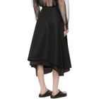 Sulvam Black Flared Jersey Skirt