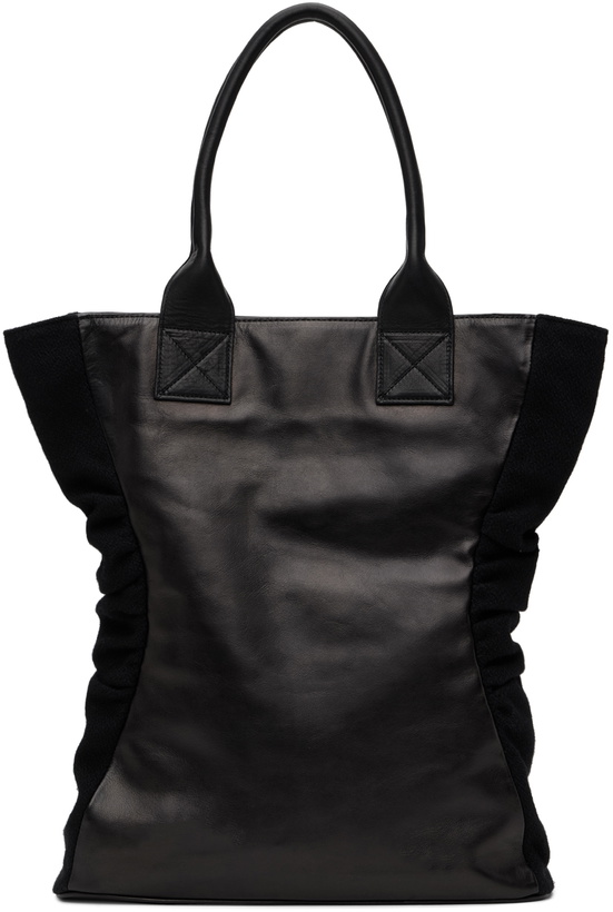 Photo: Y's Black Combi Side Gather Tote